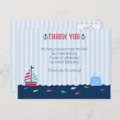 Baby shower Hartelijk dank Briefkaart (Voorkant / Achterkant)