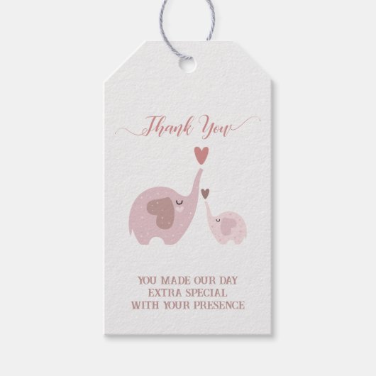 Baby shower Hartelijk dank Cadeaulabel (Voorkant)