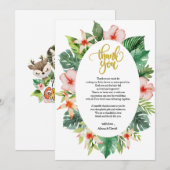 Baby shower Hartelijk dank | Cute Safari Friends Bedankkaart (Voorkant / Achterkant)