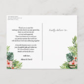 Baby shower Hartelijk dank | Cute Safari Friends Briefkaart (Achterkant)