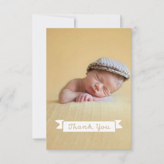 Baby shower - Hartelijk dank - Fotokaart Bedankkaart (Voorkant)