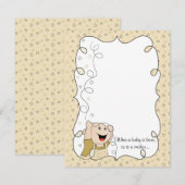 Baby shower Hartelijk dank, Gold/Zwarte sterren Bedankkaart (Voorkant / Achterkant)