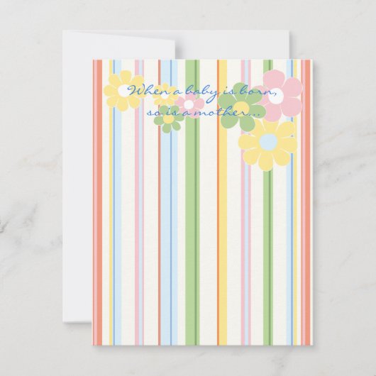 Baby shower Hartelijk dank Kaart "Picnic Floral/St (Voorkant)