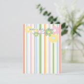 Baby shower Hartelijk dank Kaart "Picnic Floral/St (Staand voorkant)