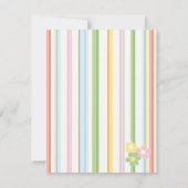 Baby shower Hartelijk dank Kaart "Picnic Floral/St (Achterkant)