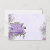 baby shower Hartelijk dank, mevrouw Lavender Silve Bedankkaart (Achterkant)