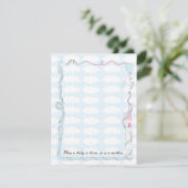 Baby shower Hartelijk dank, roze/blauw Castle Bedankkaart (Staand voorkant)