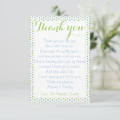 baby shower Hartelijk dank van baby Card Bedankkaart (Staand voorkant)