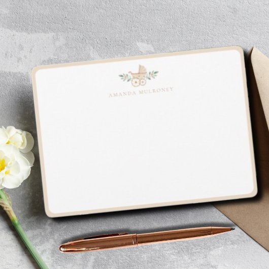 Baby shower - Hartelijk dank - Vaste notitiekaart