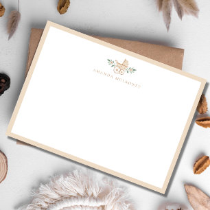 Baby shower - Hartelijk dank - Vaste notitiekaart Notitiekaartje