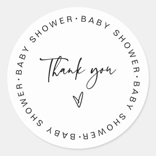 Baby shower - Hartelijk dank voor Sticker voor eti (Voorkant)