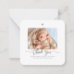 Baby shower Hartelijk dank voor uw DIY Color Scrip Notitiekaartje