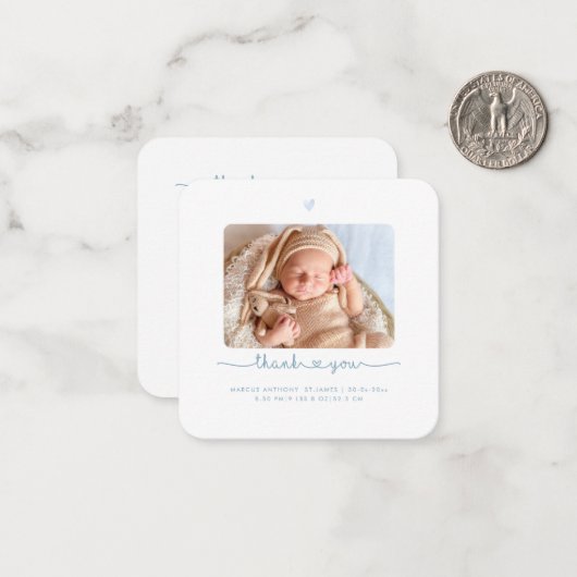 Baby shower Hartelijk dank voor uw DIY-kleurenscri Notitiekaartje (Voorkant / Achterkant in situ)