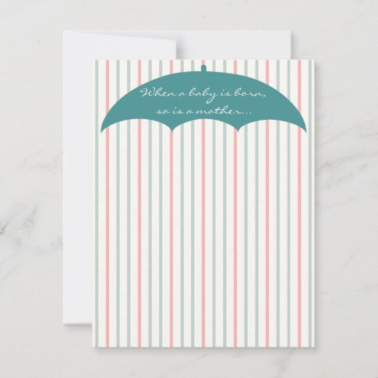 Baby shower Hartelijk dank, Watermeloen Umbrella Bedankkaart (Voorkant)