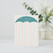 Baby shower Hartelijk dank, Watermeloen Umbrella Bedankkaart (Staand voorkant)