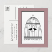 Baby shower hartslag Uitnodiging (Voorkant / Achterkant)