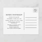 Baby shower hartslag Uitnodiging (Achterkant)