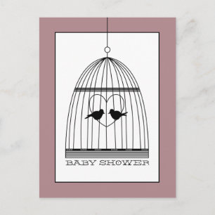  Baby shower hartslag Uitnodiging Briefkaart