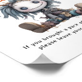 Baby shower Haunted Village Luier Raffle Poster (Hoek)