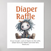 Baby shower Haunted Village Luier Raffle Poster (Voorkant)