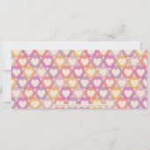 baby shower Heart Invitation Girl Kaart (Achterkant)