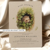 Baby shower Hedgehog Waterverf Uitnodiging
