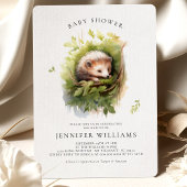 Baby shower Hedgehog Whimsical Waterverf