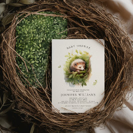 Baby shower Hedgehog Whimsical Waterverf