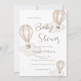 Baby Shower Heet Lucht Ballonnen Geslacht Neutraal Kaart
