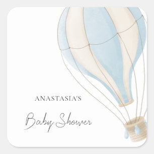 Baby Shower Heet Luchtballon Naam Favor Label