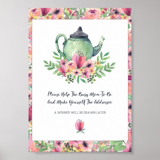 Baby shower helpt de moeder te tekenen poster (Voorkant)