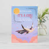 baby shower hemelse magie kaart (Staand voorkant)