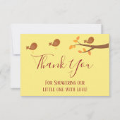 Baby Shower Herfst Bedankkaart (Voorkant)