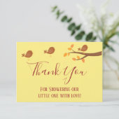 Baby Shower Herfst Bedankkaart (Staand voorkant)