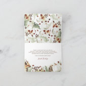 Baby shower Herfst Dank je kleine pompoen Bedankkaart (Binnen)