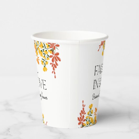 Baby shower Herfst In Liefde Herfst Bloemen Papieren Bekers (Rechts)