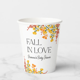 Baby shower Herfst In Liefde Herfst Bloemen Papieren Bekers