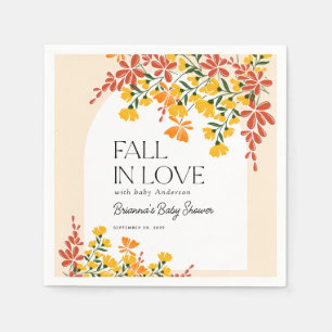 Baby shower Herfst In Liefde Herfst Bloemen Servet