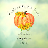 Baby shower Herfst Sinaasappel Raamsticker (Vel 3)
