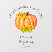 Baby shower Herfst Sinaasappel Raamsticker (Vel)
