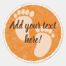 Baby shower Herfst Waterverf Aangepast Ronde Sticker