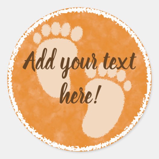 Baby shower Herfst Waterverf Aangepast Ronde Sticker (Voorkant)