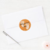 Baby shower Herfst Waterverf Aangepast Ronde Sticker (Envelop)