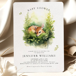 Baby shower herten grillige Waterverf Kaart