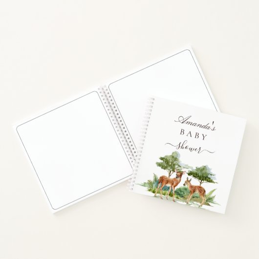 Baby shower herten herten notitieboek (Binnen)