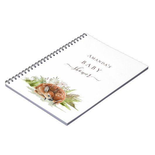 Baby shower herten herten notitieboek (Linkerzijde)