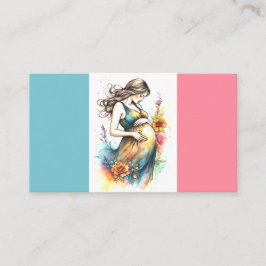 Baby shower Het is een aankondigingsuitnodiging vo Visitekaartje