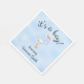 Baby shower Het is een Boy Baby Boy Stork Servetten (Hoek)