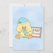 Baby shower Het is een Boy Baby Duck Kaart (Achterkant)