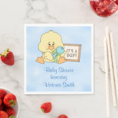 Baby shower Het is een Boy Baby Duck Servet (Insitu)